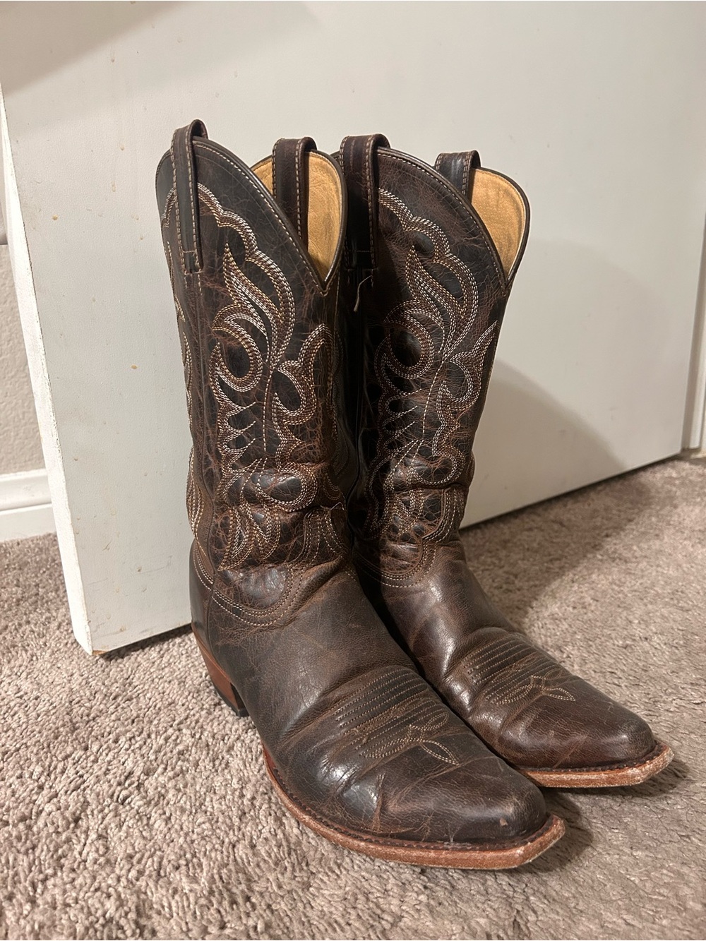 Shayannes Western Leather Boots - Brown